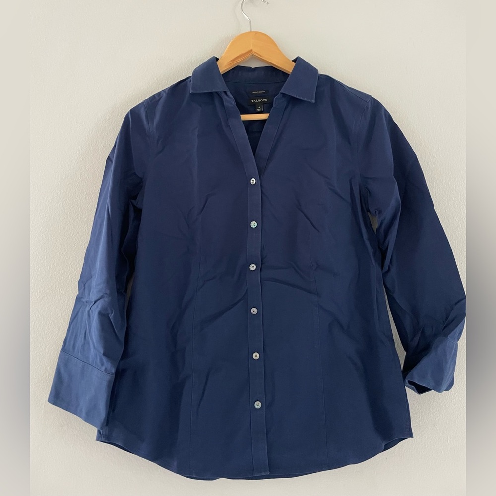 Talbots Blue Button Down Shirt